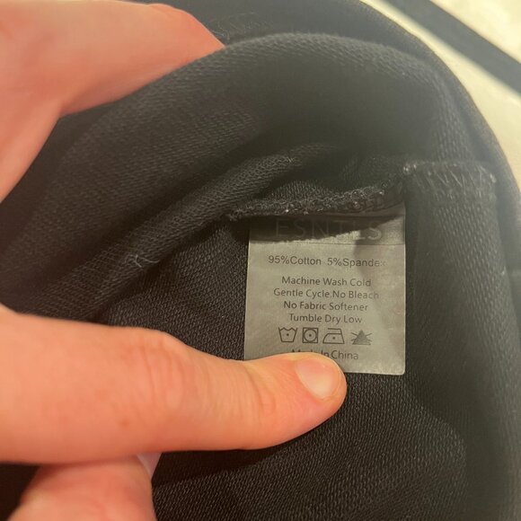 Oversized Black Heavyweight Tee from ESNTLS Size Large - Picture 5 of 7